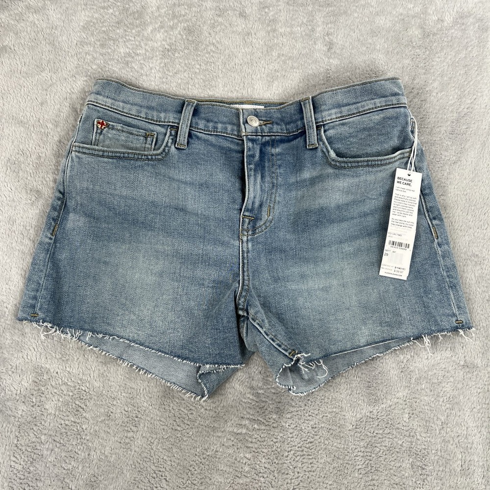 Hudson Gracie Cut Off Denim Shorts 29 Light Blue Women NWT Raw Hem Midrise